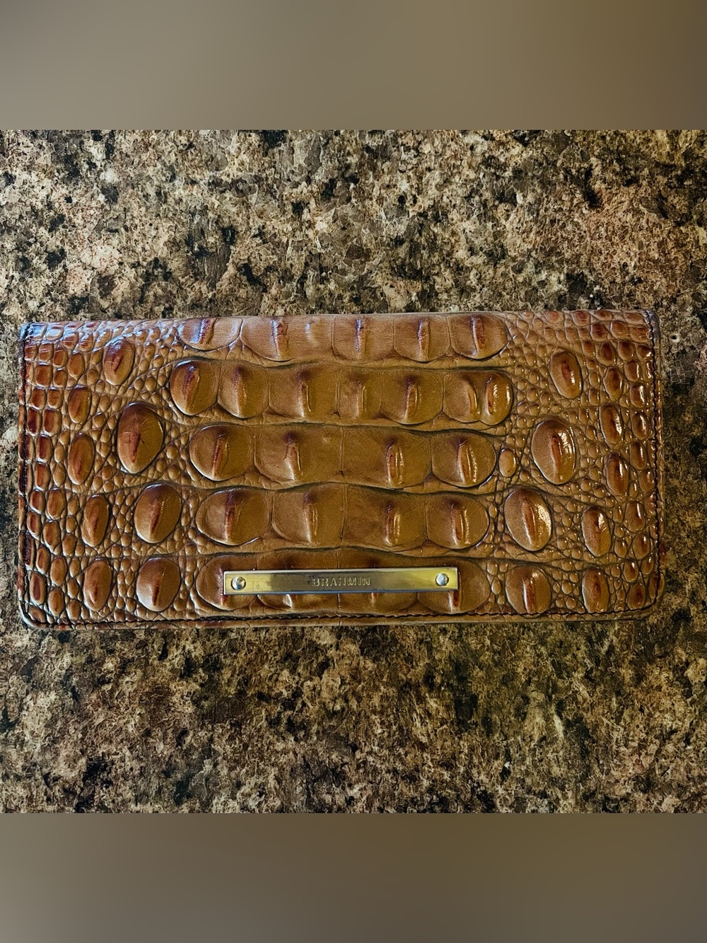 Brahmin Ady Croc-Embossed Leather Wallet